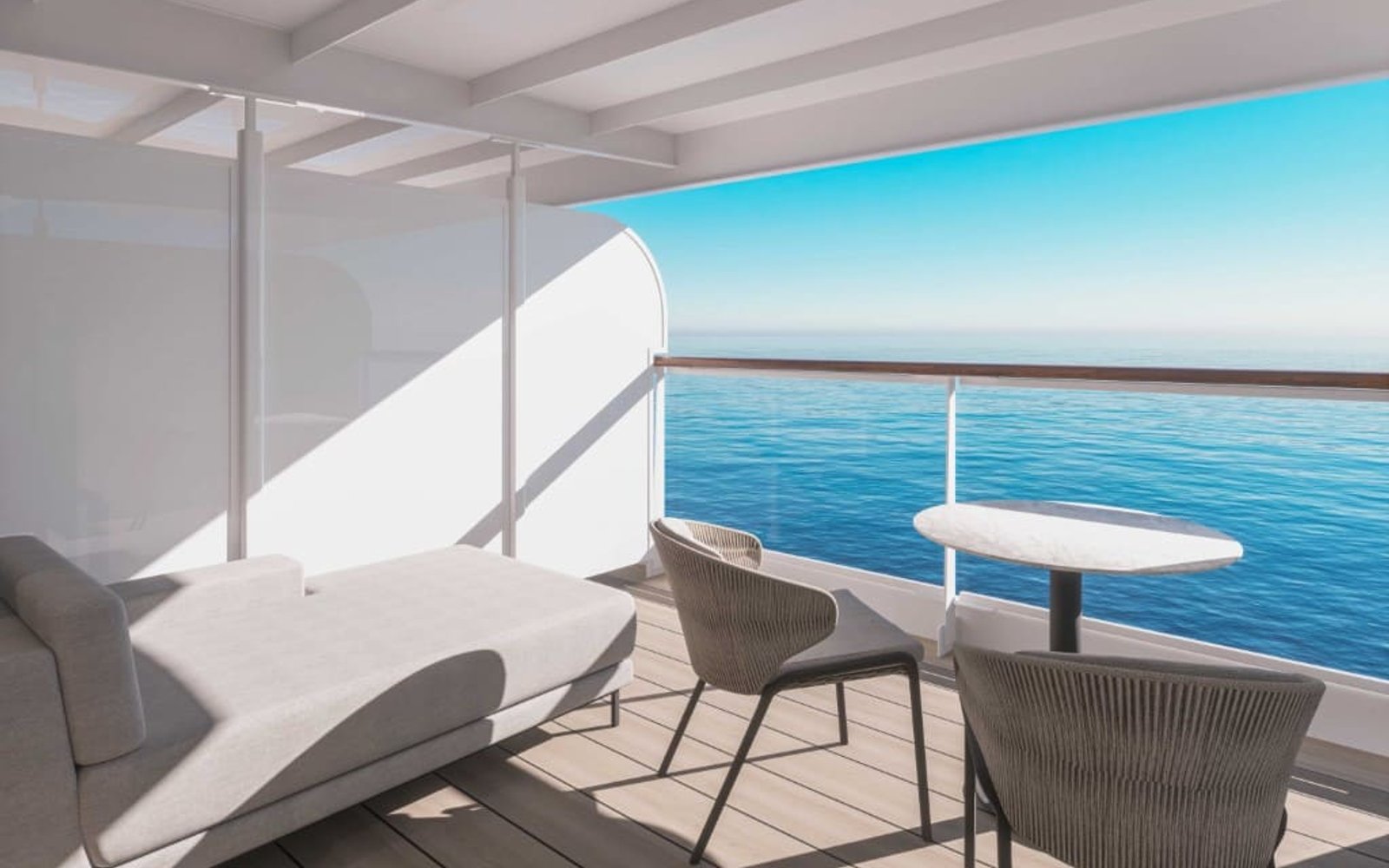 Терраса Grand Terrace Suite — обед с видом на море, Explora
